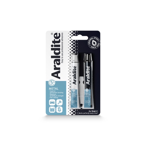 [MK2621240308] ARALDITE Metal - box 6 bi-tubi da 15ml